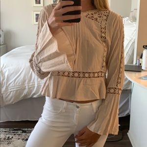 Free People Embroidered Blouse